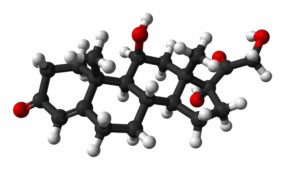 Kortizol hormonunun moleküllerinden bir temsili resim